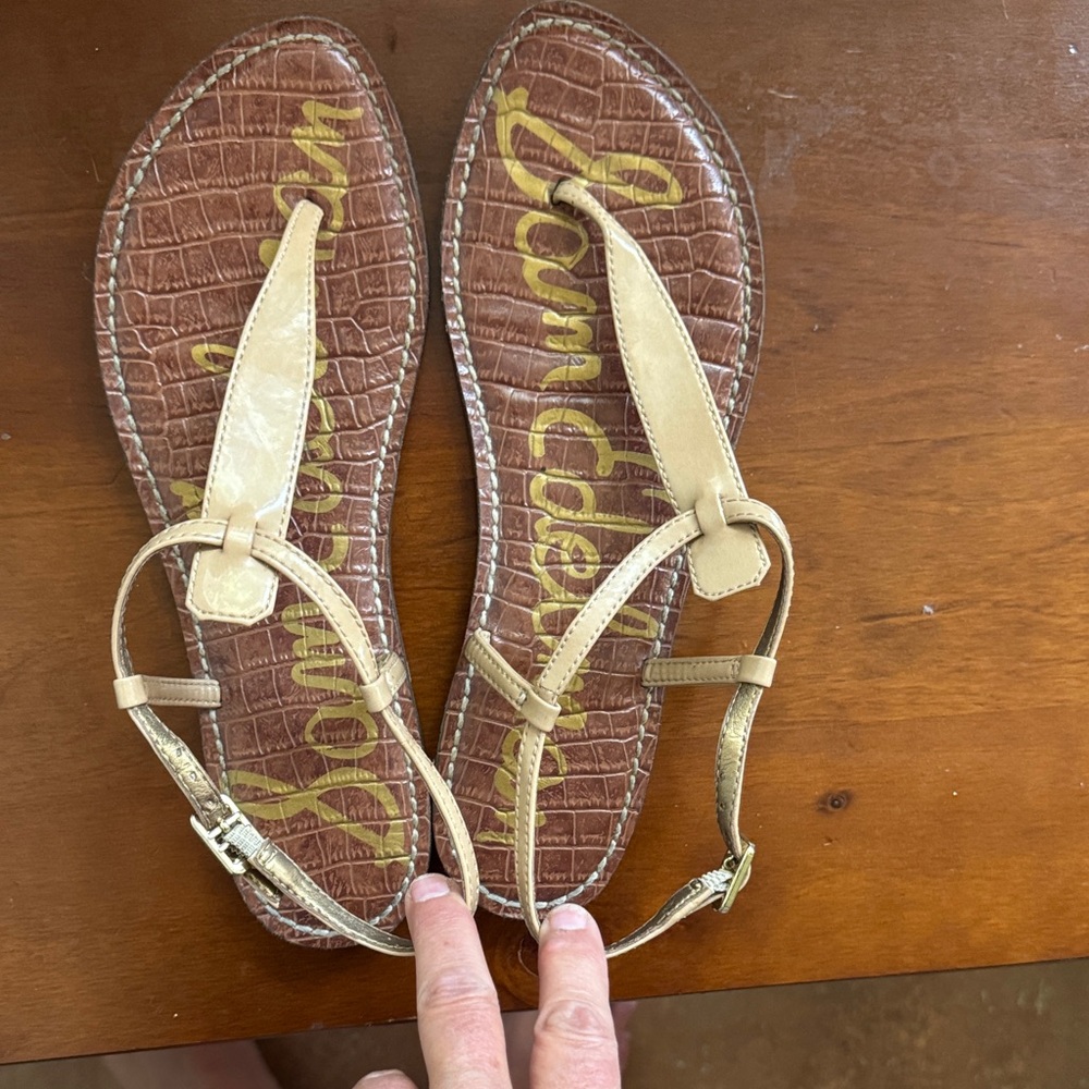 Sam Edelman Beige and Brown Sandals